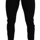 Elegant Black Stretch Cotton Jeans