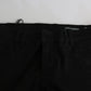 Elegant Black Stretch Cotton Jeans