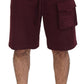 Maroon Dolce & Gabbana Casual Cargo Shorts