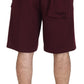 Maroon Dolce & Gabbana Casual Cargo Shorts