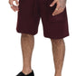 Maroon Dolce & Gabbana Casual Cargo Shorts