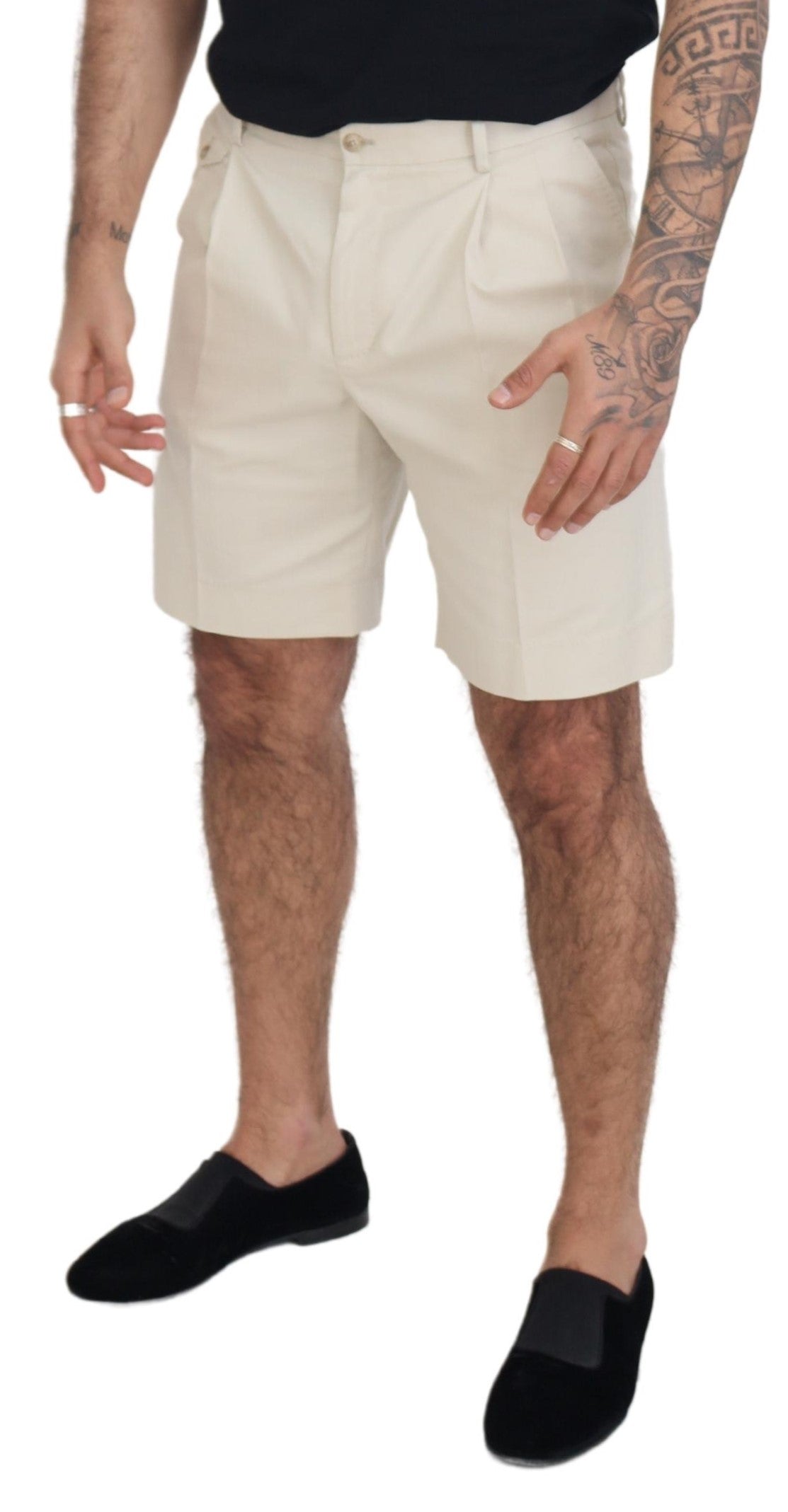 Elegant White Chino Shorts - Summer Essential