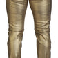 Elegant Gold Denim Elegance