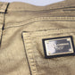 Elegant Gold Denim Elegance