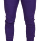 Elegant Purple Wool Blend Trousers