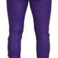 Elegant Purple Wool Blend Trousers