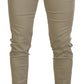 Chic Two Tone Cotton Blend Trousers