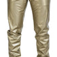 Elegant Shining Purple Straight Fit Trousers