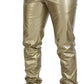 Elegant Shining Purple Straight Fit Trousers