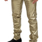 Elegant Shining Purple Straight Fit Trousers