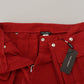 Exquisite Scarlet Carpenter Pants