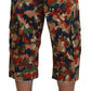 Italian Designer Multicolor Cargo Shorts