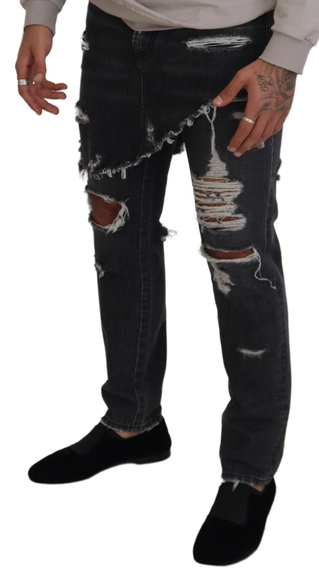 Chic Gray Fashion Denim for the Modern Man