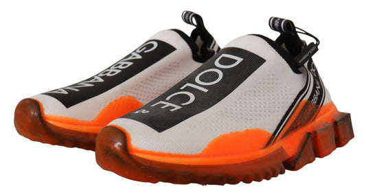 Chic Sorrento Sneakers in White, Orange and Black