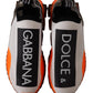Chic Sorrento Sneakers in White, Orange and Black