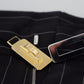 Elegant Black Striped Wool Trousers