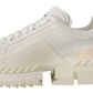 Chic White Super Queen Leather Sneakers