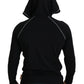 Elegant Black Hooded Pullover Sweater