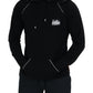 Elegant Black Hooded Pullover Sweater