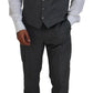 Sleek Silver Martini Slim Fit Three-Piece Suit