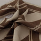 Brown Stripes DG Logo Square Mens Handkerchief Scarf