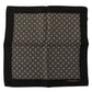 Black Patterned DG Logo Square Handkerchief Scarf