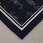 Blue Seahorse DG Printed Square Handkerchief Scarf