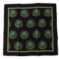Black Peacock Feather DG Printed Square Handkerchief Scarf