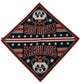 Elegant Red & Black Cotton Square Scarf