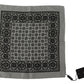 Elegant Grey Silk Square Scarf for Men