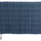 Blue Linen Shawl Foulard Fringes Scarf