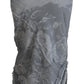 Gray Print Shawl Foulard Fringes Scarf