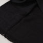 Black Wool Neck Wrap Shawl Fringes Scarf