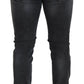 Elegant Gray Washed Denim Pants
