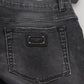 Elegant Gray Washed Denim Pants