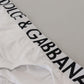 Elegant White Cotton Stretch Briefs