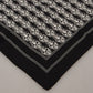 Elegant Black Silk Men's Square Scarf