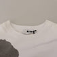 Elegant White Crewneck Cotton Sweater