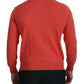 Elegant Orange Crewneck Pullover Sweater
