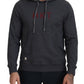 Elegant Gray Cotton Hooded Pullover Sweater