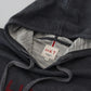 Elegant Gray Cotton Hooded Pullover Sweater