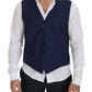 Elegant Dark Blue Formal Dress Vest