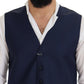 Elegant Dark Blue Formal Dress Vest