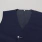 Elegant Dark Blue Formal Dress Vest