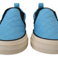 Elegant Light Blue Slip-On Sneakers