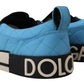 Elegant Light Blue Slip-On Sneakers