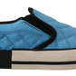 Elegant Light Blue Slip-On Sneakers