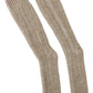 Beige Wool Knit Calf Long Women Socks