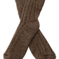 Brown Wool Knit Calf Long Women Socks