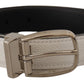 Elegant Vitello Leather Belt in White